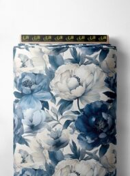 Petal flower style with blue,white colors