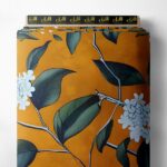 Leaf flower style with white,green colors