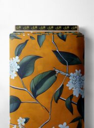 Leaf flower style with white,green colors