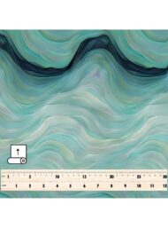 Wave ocean and sky style with blue,green colors - Image 5