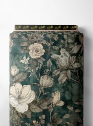 Leaf flower style with grey,white colors