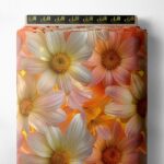 Petal flower style with pink,yellow colors