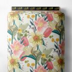 Petal flower style with pink,green colors