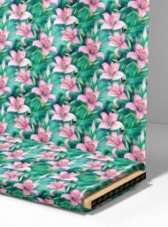 Lily flower style with pink,green colors - Image 4