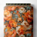 Petal flower style with orange,white colors