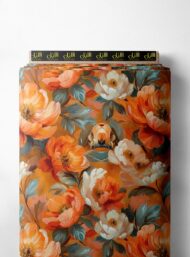 Petal flower style with orange,white colors