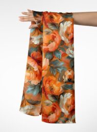 Petal flower style with orange,white colors - Image 3