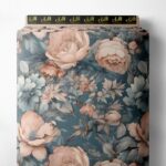 Bloom flower style with pink,blue colors