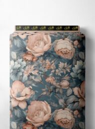 Bloom flower style with pink,blue colors