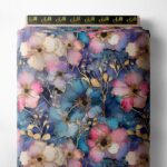 Petal flower style with pink,blue colors