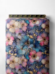 Petal flower style with pink,blue colors