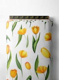 Petal flower style with yellow,green colors