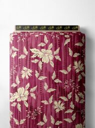 Leaf flower style with pink,white colors