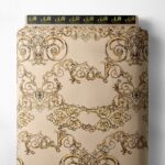 Filigree style with brown, yellow colors