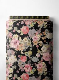 Petal flower style with pink,green colors