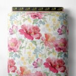 Petal flower style with pink,green colors