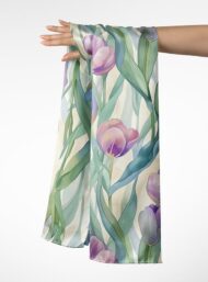 Bloom flower style with pink,green colors - Image 3