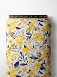 Petal flower style with yellow,green colors