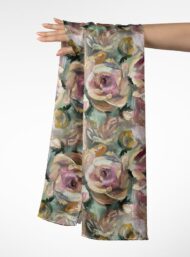 Rose flower style with pink,green colors - Image 3