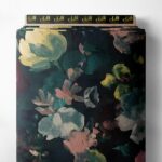 Bloom flower style with red,green colors