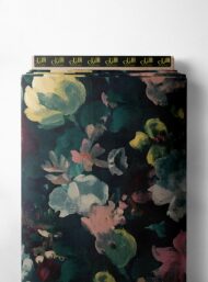 Bloom flower style with red,green colors