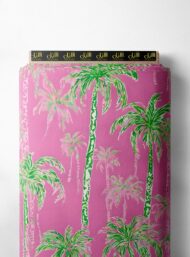 Palm nature style with green, pink colors