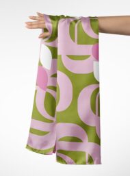 Leaf flower style with pink, green colors - Image 3