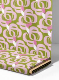 Leaf flower style with pink, green colors - Image 4