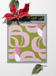 Leaf flower style with pink, green colors - Image 6