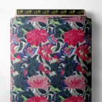 Bloom flower style with pink,green colors