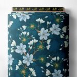 Bloom flower style with blue,green colors