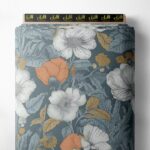 Petal flower style with grey,orange colors