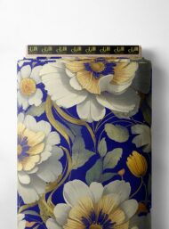 Petal flower style with yellow,blue colors