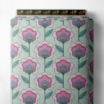 Petal flower style with pink,green colors