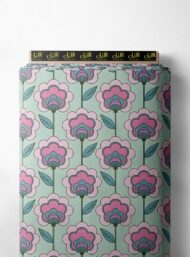 Petal flower style with pink,green colors