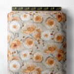 Bloom flower style with white,orange colors