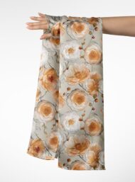 Bloom flower style with white,orange colors - Image 3