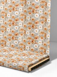 Bloom flower style with white,orange colors - Image 4
