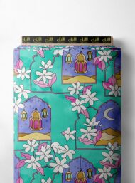 Lantern flower style with blue,green colors