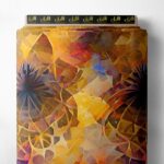 Flower abstract style with orange,red colors