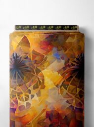 Flower abstract style with orange,red colors