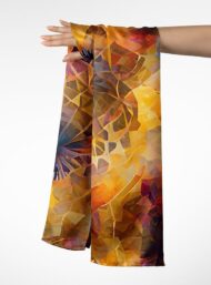 Flower abstract style with orange,red colors - Image 3