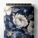 Petal flower style with white,blue colors