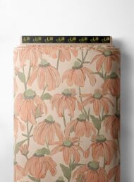 Petal flower style with pink, green colors