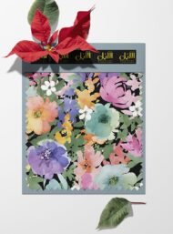 Bloom flower style with green,pink colors - Image 6