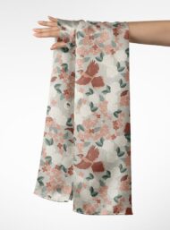 Bird flower style with red,white colors - Image 3