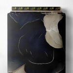 Petal flower style with black,white colors