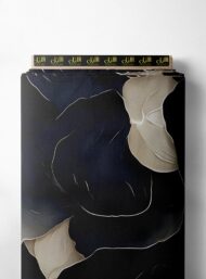 Petal flower style with black,white colors