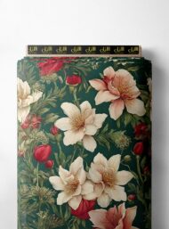 Petal flower style with red,green colors