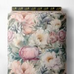 Petal flower style with pink,green colors